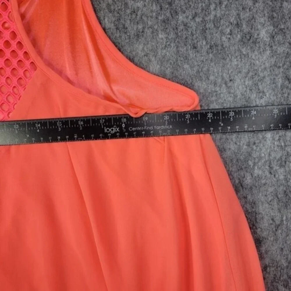 Women Dress 3X Neon‎ Pink Strappy Swim Cover Up Lined Bright Festival Trapeze